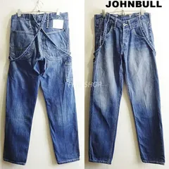 JOHNBULL　ジョンブル　サスペンダー ペインターワークジーンズ　W79cm / レディース L 相当　セルビッジ　ボーイズシルエット　AP538　インディゴ　日本製
