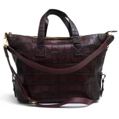 レザージュエルズ／LEATHER JEWELS バッグ トートバッグ 鞄 ハンドバッグ レディース 女性 女性用 レザー 革 本革 レッド ブラウン 赤 茶  17N06 MERIDIANA 2WAY ショルダーバッグ クロコ型押し