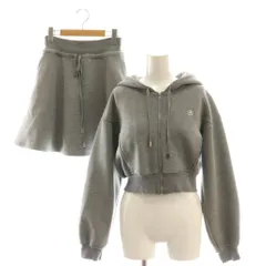 スナイデル SNIDEL 25SS スウェット ミニスカート セットアップ パーカー フレアスカート F グレー /CX ■OS ■SH