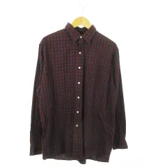 ポロ バイ ラルフローレン Polo by Ralph Lauren LOWELL SPORT ヴィンテージ シャツ レギュラー 長袖 コットン チェック 総柄 L 赤 レッド /AO12 ■GY03