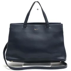 アニエスベー／agnes b. バッグ トートバッグ 鞄 ハンドバッグ レディース 女性 女性用 レザー 革 本革 ネイビー 紺  IS11-02 sophie ソフィ 肩掛け ワンショルダーバッグ 2WAY ショルダーバッグ