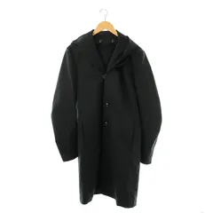 カズユキ クマガイ アタッチメント KAZUYUKI KUMAGAI ATTACHMENT 3レイヤーロングコート チェスターコート フード 3 ブラック /DF ■OS ■SH