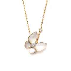 ヴァン・クリーフ＆アーペル(Van Cleef & Arpels) K18ピンクゴールド(K18PG) ダイヤモンド,マザーオブパール メンズ,レディース ファッション ペンダントネックレス (ピンクゴールド(PG)) ドゥ パピヨン ダイヤモンド ネックレスのサムネイル