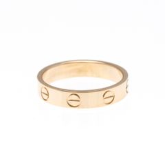 カルティエ(Cartier) ミニラブ リング K18ピンクゴールド(K18PG) ファッション 無し バンドリング ピンクゴールド(PG)
