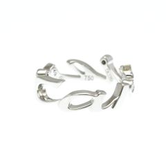 カルティエ(Cartier) シグネチャーリング ダイヤモンド K18ホワイトゴールド(K18WG) ファッション ダイヤモンド バンドリング シルバー