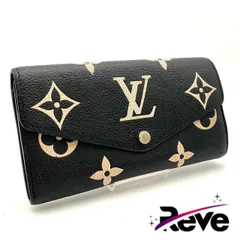 ルイヴィトン モノグラム アンプラント バイカラー ポルトフォイユ サラ 二つ折り財布 ブラック