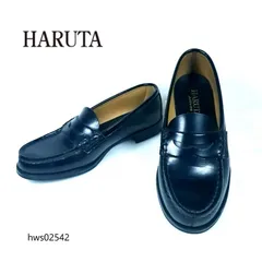 HARUTA ハルタ コインローファー 4514 24.0cm EE ブラック 黒 日本製 完売品 人気モデル 定番 通学 通勤 式典 軽量 撥水 メンテナンス クリーニング済み スクール ローファー 学生 女子 トラディショナル 24cm hws02542