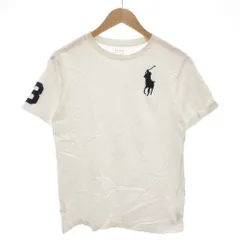 ポロ ラルフローレン POLO RALPH LAUREN Tシャツ 半袖 クルーネック ビックポニー刺繍 L 白 ホワイト 紺 ネイビー /GV ■GY60