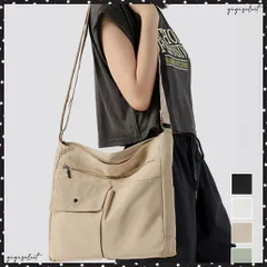 ショルダーバッグ A4大容量 男女兼用鞄 ワンショルダーバッグ 2way ユニセックス鞄 大人カジュアル ナイロンバッグ 通勤通学 肩掛けバッグ 軽量 お出かけ鞄 斜めがけ 多収納鞄 スクエアバッグ無地 韓国ファッション鞄