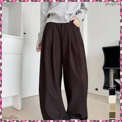 送料無料  コーデュロイパンツレディースワイドパンツ ハイウエストイージーパンツ体型カバー ゆったりロングパンツ やや厚手タックパンツ 韓国風 脚長見せボトムス大人カジュアル 細見えパンツ春秋冬 ストレートパンツ春 着やせ美脚パンツ黒