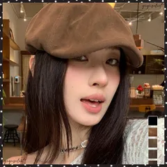 ハンチング レディース キャスケット秋冬 トレンド感 ベレーキャップ ヴィンテージライク 小顔ぼうし 可愛い 防寒帽子 無地フラットキャップ 丸み 大人 ハット おしゃれ帽子 秋冬 男女兼用帽子 韓国ファッション