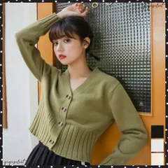 ショート丈 ニットカーディガン春アウター レディース 可愛い 短丈カーディガン 長袖 Vネック ライトアウター おしゃれ 薄手ニットトップス 前開きニットセーター ニットウェア秋冬服 クロップド カーデ ニット羽織り韓国風