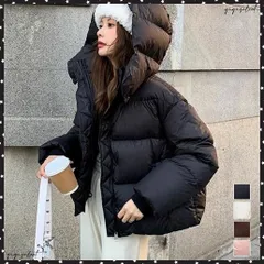 ショート丈ダウンジャケット 中綿ブルゾン レディース 冬 アウター フェイクダウンコート 防風防寒着 保温 ジャンパーカジュアル おしゃれ 冬服 フーディアウター 人気中綿ジャケット 韓国ファッション冬 あったかアウター冬