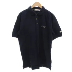 アーノルドパーマー Arnold Palmer タグ付き ポロシャツ 半袖 ロゴ刺繍 M 紺 ネイビー /GV ■GY60