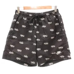ナイキ NIKE ショートパンツ M チャコールグレー ロゴ総柄 ウエストゴム ハーフ丈 /NL ■GY60