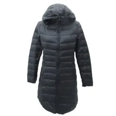ユニクロ UNIQLO ダウンコート ロング丈 M 黒 ブラック フード付き /HO64 ■GY61
