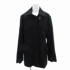 イーストボーイ EAST BOY フーデッドコート ジャケット ハーフ ウール 比翼 スタンドカラー 11 M 黒 ブラック /FT ■GY09