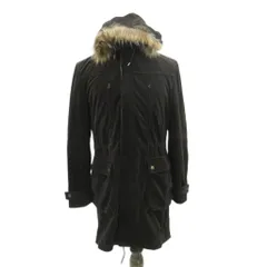 コムサメン COMME CA MEN モッズコート ミリタリーコート L ダークブラウン ファー付きフード ロング丈 /HO4 ■GY61