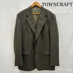 タウンクラフト 90s シングル テーラード ジャケット 2釦 ウール チェック ブレザー ヴィンテージ メンズ 44 ISItems【USED】【古着】【中古】50151729