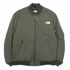 美品 ザノースフェイス THE NORTH FACE Insulation Bomber Jacket NY82334 インサレーション ボンバージャケット MA-1 ブルゾン ロゴ刺繍 ブルゾン アウター L カーキ/メンズ