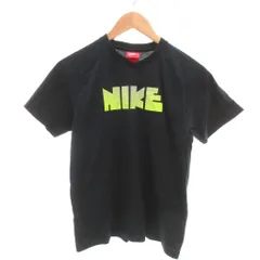ナイキ NIKE 美品 Tシャツ Vネック ラグランスリーブ ロゴプリント 半袖 M 黒 ブラック /YJ ■GY61