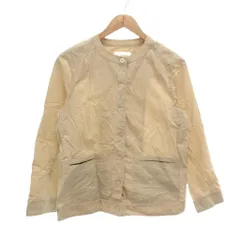 ゴールデンベア GOLDEN BEAR ジャケット M ベージュ ノーカラー 長袖 コットン /NU ■GY59