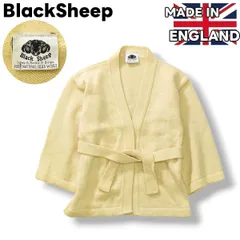 【最高級】 ヴィンテージ 英国製 ブラックシープ Black Sheep ベルト付き ガウン カーディガン ニット 32 キナリ レディース ♪