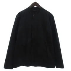 ジョンブル JOHNBULL ジャケット ブルゾン 長袖 フェイクスエード ノーカラー 16577H 黒 ブラック M