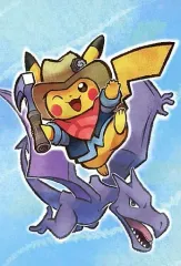 【中古】ポストカード ピカチュウ＆プテラ ポストカード 「ポケットモンスター」 ポケモン化石博物館グッズ