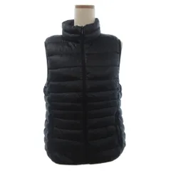 ユニクロ UNIQLO ウルトラライトダウンベスト フルジップ 069180 ナイロン 黒 ブラック L ■FF