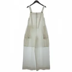 ダブルスタンダードクロージング ダブスタ DOUBLE STANDARD CLOTHING タイプライターオールインワン オーバーオール サロペット ワイドパンツ 36 白 ホワイト