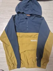 ニューエラキッズ フード アノラック（アノラック） ウィンドブレーカー ブルー/黄色