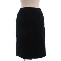 バーバリー ロンドン BURBERRY LONDON ラップスカート タイト ひざ丈 コットン B1S09-839-09 黒 ブラック 38