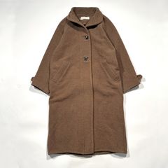 オローネ 6つボタンのバルーンコート メルトン ブラウン フリーサイズ