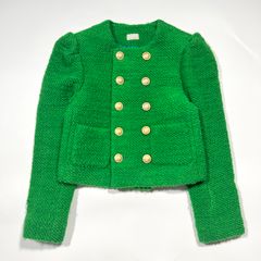 cygne 美品 モコモコジャケット グリーン 金ボタン　サイズ : 1のm cygne 美品 モコモコジャケット グリーン 金ボタン サイズ : 1のm