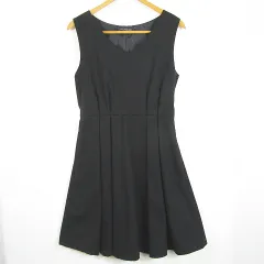 ページボーイ PAGE BOY alicia ノースリーブ ワンピース 膝丈 レーヨン F ブラック kz10179
