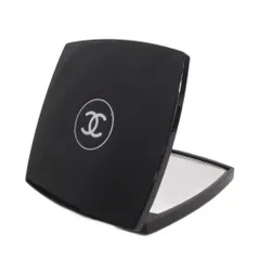 シャネル CHANEL 美品 ミロワール ドゥーブル ファセット ダブルコンパクトミラー 手鏡 黒 ブラック 小物