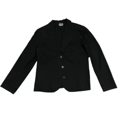  Agnes b. アニエスベー テーラードジャケット レディース ブラック 綿生地 ショート丈　【Z1736】