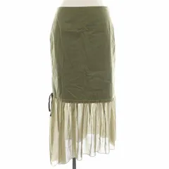 アストラット ASTRAET ロングスカート 素材切替 シアー シースルー 1 S カーキ /YI14