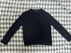 ポロ ラルフローレン ブラック ケーブル ニット XL