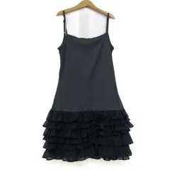 スナイデル キャミソールワンピース トップス ティアード フリル レディース Fサイズ ネイビー snidel 【中古】