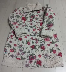 レディース コットンキルティングコートL 77