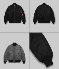 アルファ インダストリーズ MA-1 フライト ジャケット ブラック M リバーシブル