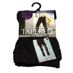 グンゼ テーパード ゆったり Tuche レギンスパンツ スーパーストレッチ素材 アンクル丈 Lサイズ ブラック