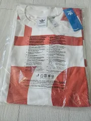 2019 adidas アディダス 白 オレンジ ビックロゴTシャツ 2XL