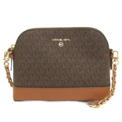 マイケルコース MICHAEL KORS ショルダーバッグ 斜めがけ シグネチャー 茶 ブラウン 鞄