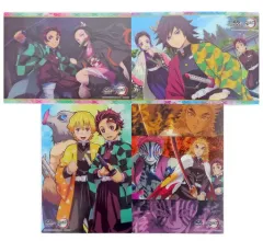 【中古】下敷き 全4種セット 下敷き 「無添くら寿司×鬼滅の刃 2021」 プレゼントキャンペーン特典 第1弾
