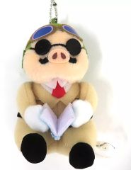 【中古】ぬいぐるみマスコット・ぬいぐるみバッジ ポルコ・ロッソ マスコット 「紅の豚」 ジブリの立体造型物展グッズ