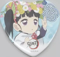 【中古】バッジ・ピンズ 栗花落カナヲ 描き下ろしハート缶バッジ 「鬼滅の刃 ufotable コラボレーションカフェ/コラボダイニング ホワイトデーイベント」