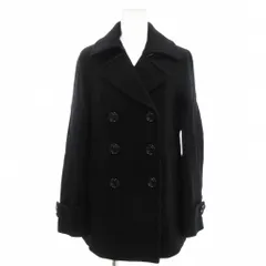 B&Y ユナイテッドアローズ BEAUTY&YOUTH ビューティー&ユース 美品 ピーコート ウール M 黒 ブラック ダブルブレスト /YJ ■YHS16